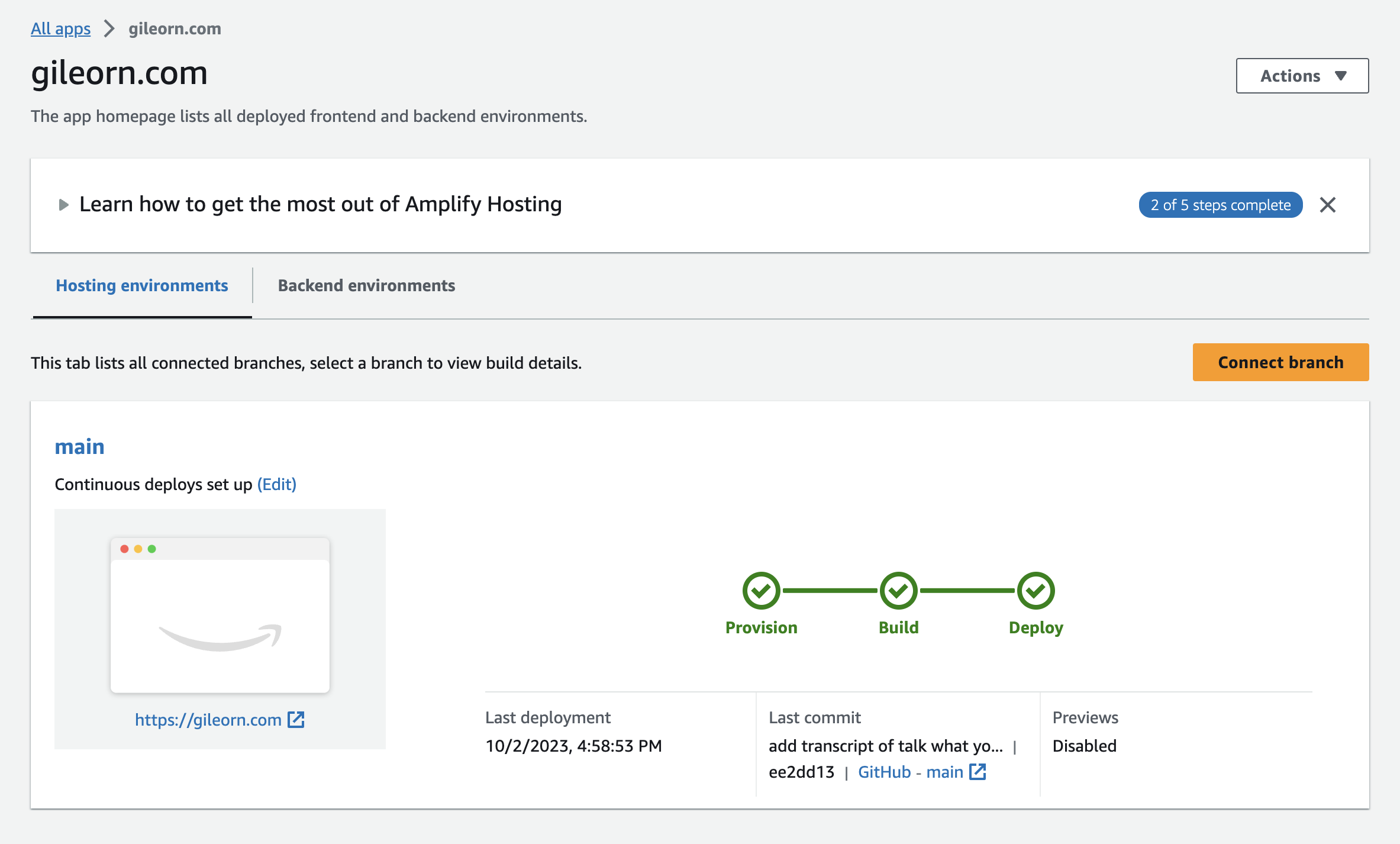 AWS Amplify Console